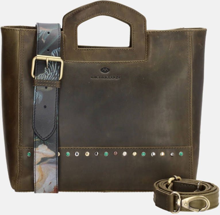 Micmacbags Masterpiece handtas olijfgroen