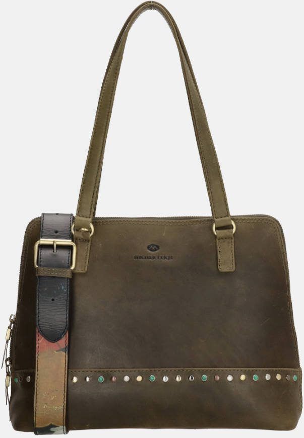 Micmacbags Masterpiece shopper olijfgroen