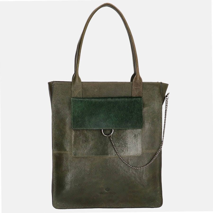 Micmacbags Mendoza shopper donkergroen