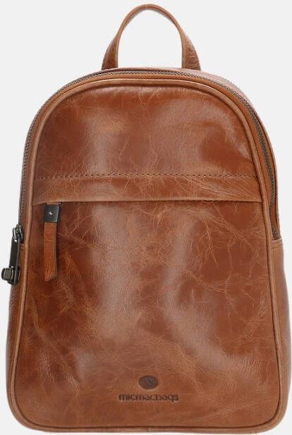 Micmacbags leren dames rugzak Porto bruin