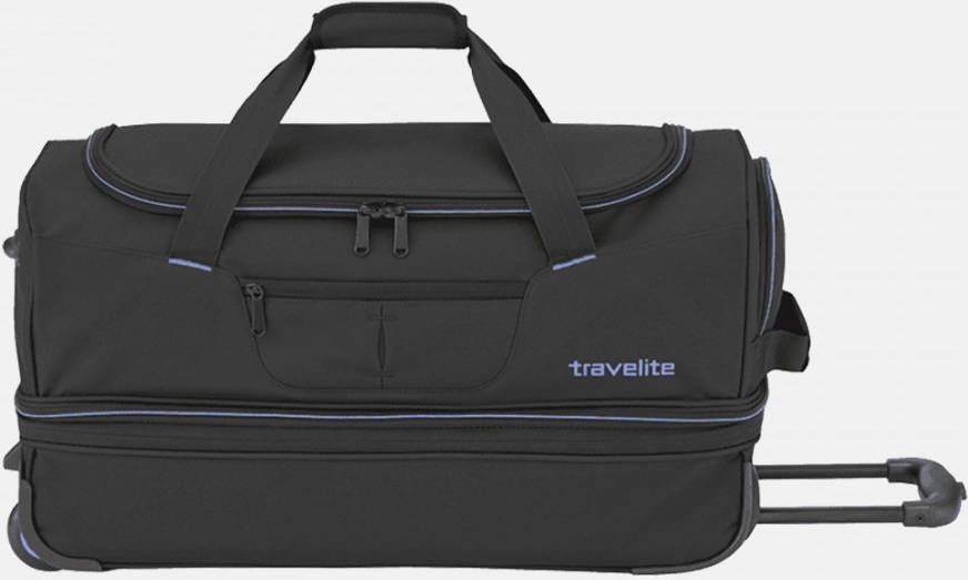 Travelite Basics Wheeled Duffle 55 Expandable black/blue Handbagage koffer Trolley