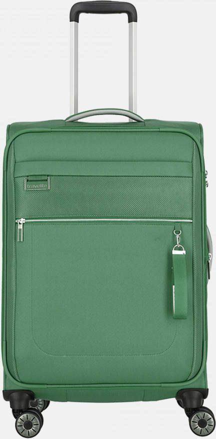 Travelite Miigo 4 Wheel Trolley M Expandable green Zachte koffer