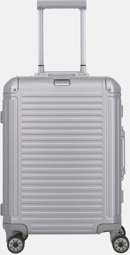 Travelite Next Aluminium 4 Wiel Trolley S silver Harde Koffer