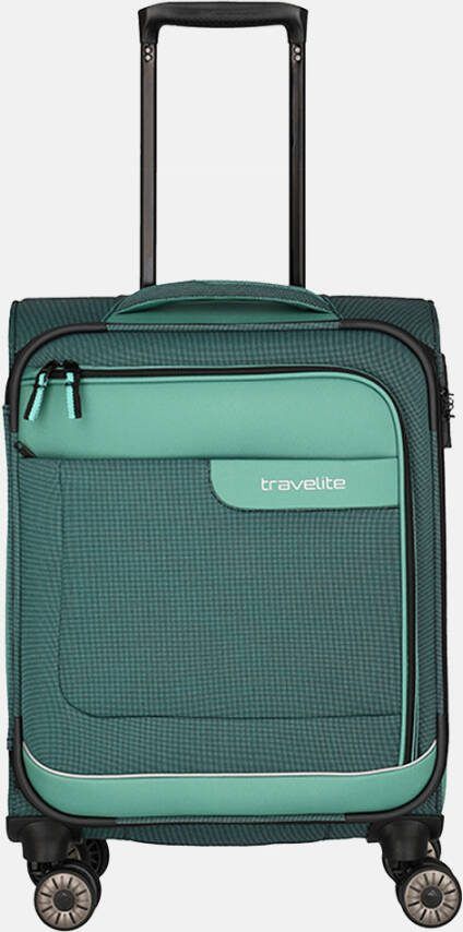 Travelite Viia 4 Wheel Trolley S green Zachte koffer