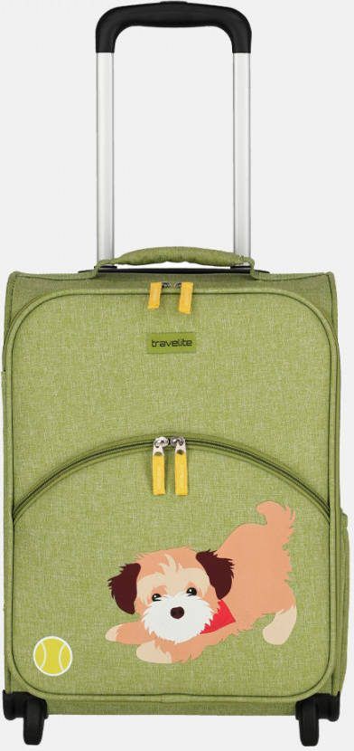 Travelite Youngster 2 Wheel Kids Trolley dog/light green Zachte koffer