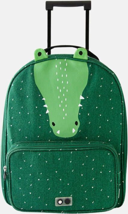 Yourstockshop Trixie Trolley Koffer Mr. Crocodile 45 X 34 Cm Groen