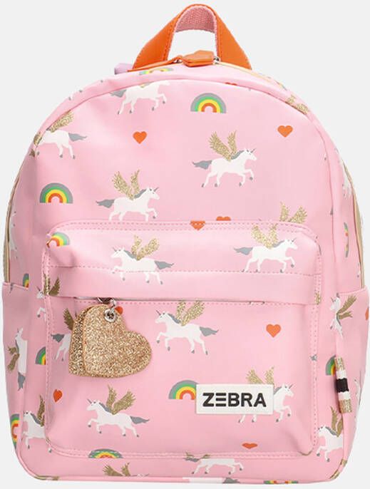 Zebra Trends Girls Rugzak S Unicorn Love pink2 Kindertas