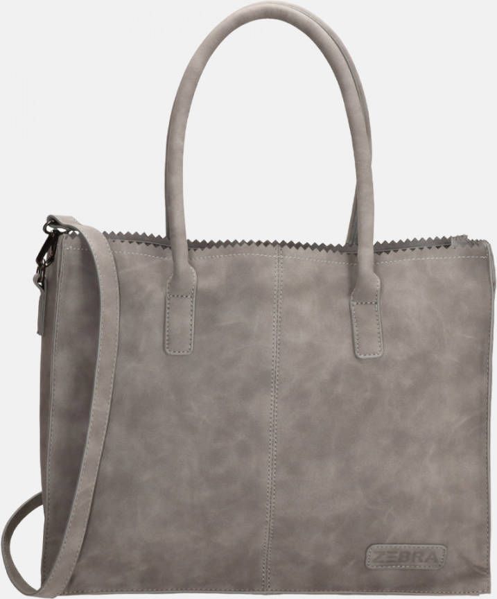 Zebra Trends Natural Bag Lisa Shopper middengrijs Damestas