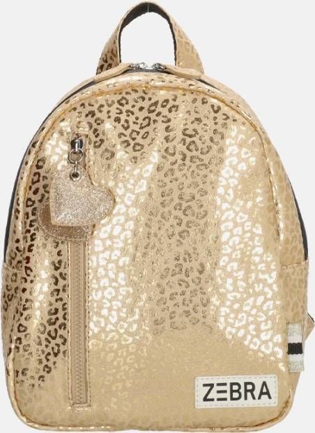 Zebra Trends Girls Rugzak S gold metallic leo Kindertas