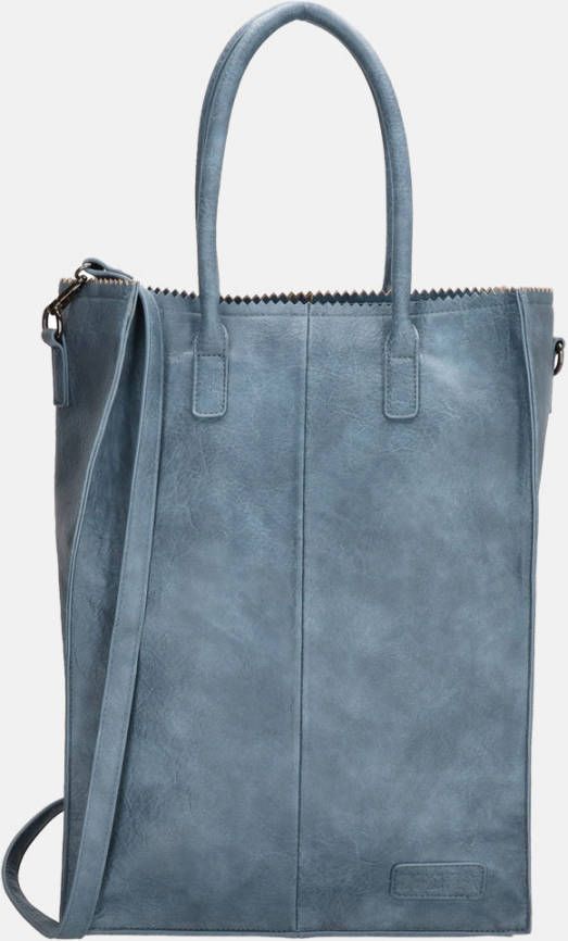 Zebra Trends Rosa shopper 15.6 inch XL leatherlook jeansblauw