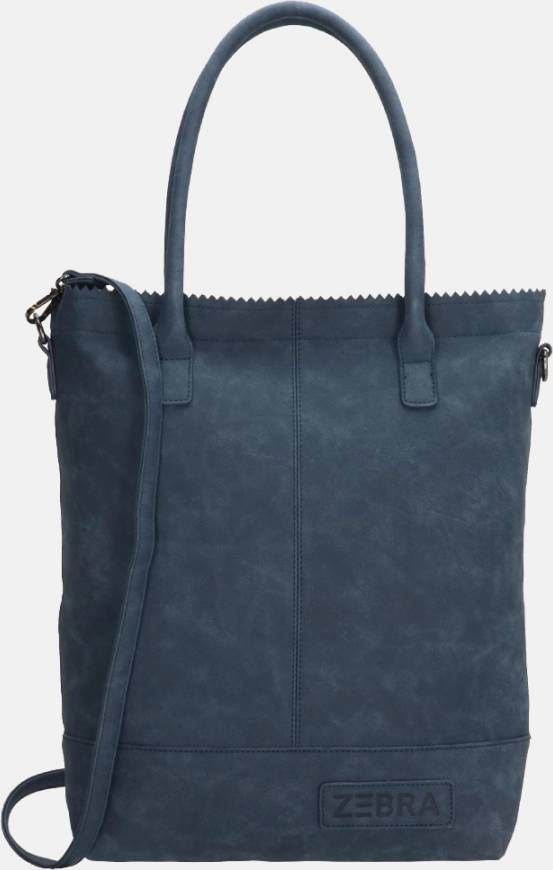 Zebra Trends Kartel Met Rits Shopper jeansblauw Damestas