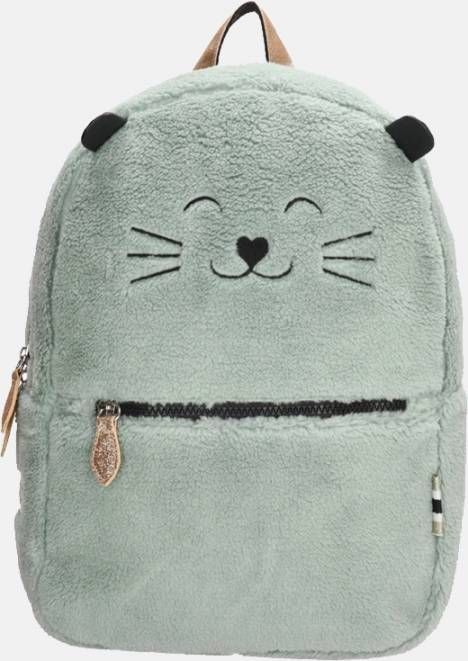Zebra Trends Zebra Girls Rugzak S Zebra Teddy Cat Mint