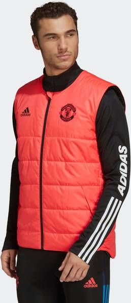 Adidas Manchester United Gevoerde Bodywarmer Shock Red/Black Heren