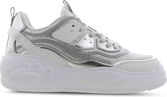 Buffalo Flat Cpx Dames Schoenen Silver Textil