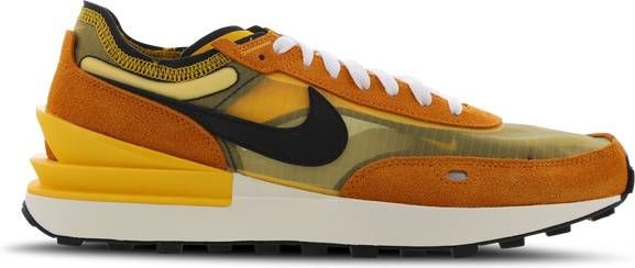Nike Waffle Racer 1 Heren Schoenen Yellow Leer, Textil