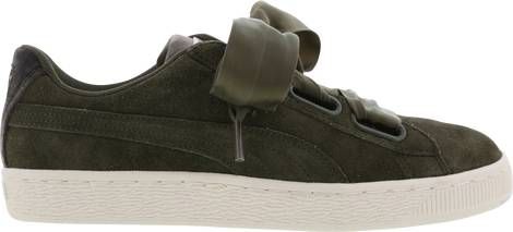Puma Suede Heart Velvet Rose Dames Schoenen Green Leer