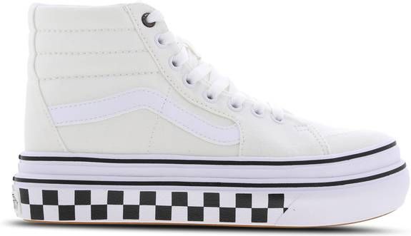 Vans Sk8 Hi Dames Schoenen White Leer