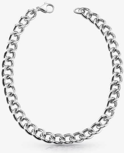 Guess Kettingen Necklace Enchainted JUBN01371JWRHT Zilverkleurig