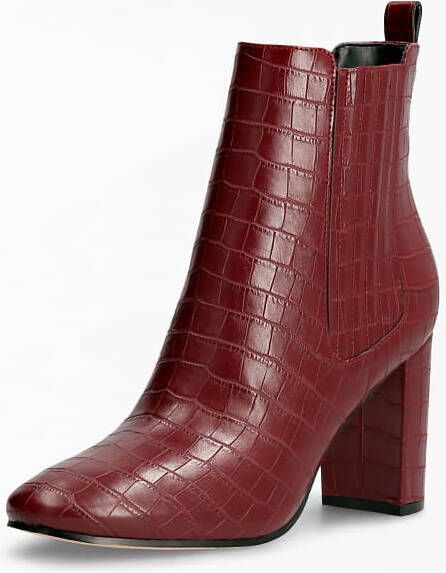 Guess Enkellaarsje Kaelyn Krokodillenleerprint