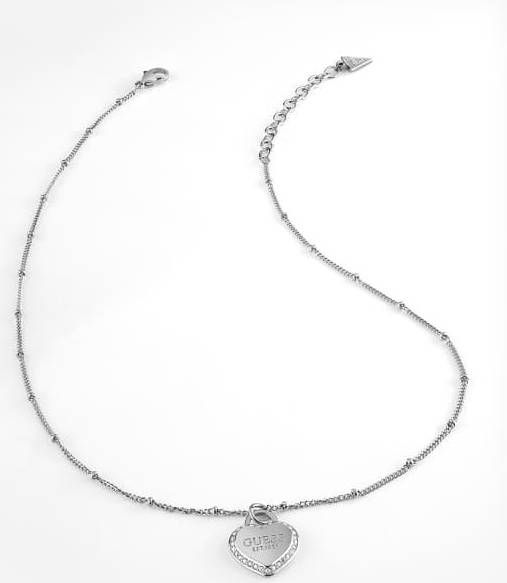 Guess Kettingen Necklace Fine Heart JUBN01420JWRHT Zilverkleurig