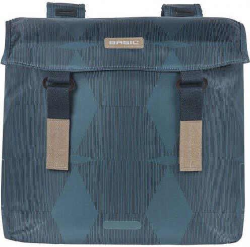 Basil Elegance Dubbele Fietstas 40 49 Liter Estate Blauw