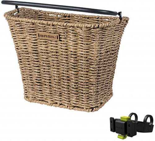 Basil Fietsmand Bremen RL met KF stuurbochthouder groen