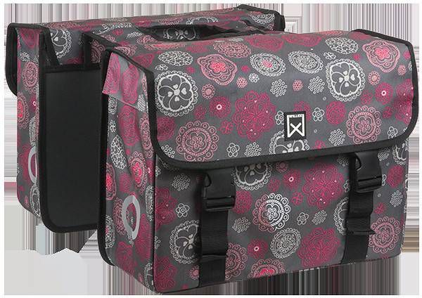 Willex Fietstas Dubbel Cosmos 33 L Grijs En Rood