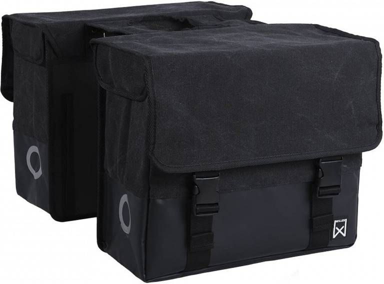 Willex Dubbele fietstas Canvas Plus 30L zwart