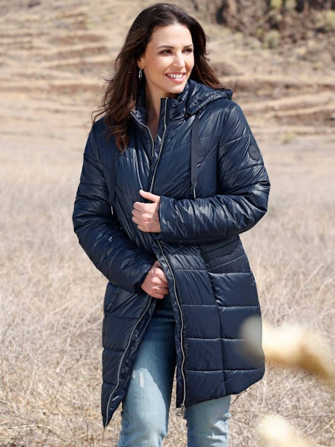 MIAMODA Jas met afneembare capuchon Marine