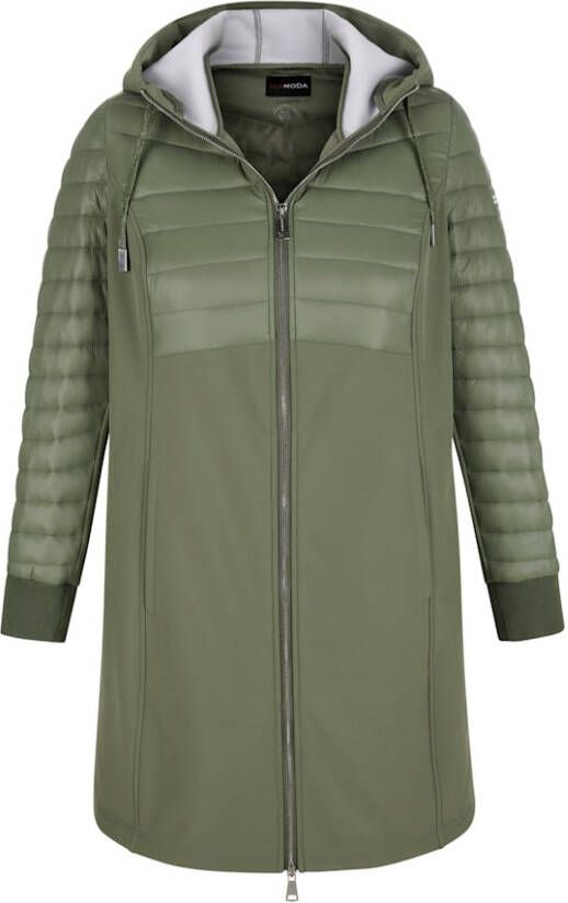 MIAMODA Jas met praktische capuchon Kaki