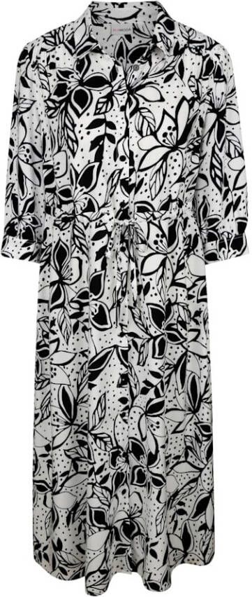 MIAMODA Jurk van duurzame viscose Zwart/Wit