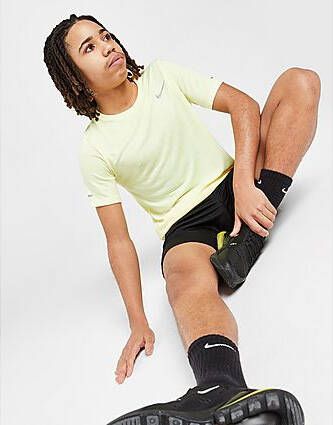 Nike Dri FIT Miler Trainingstop voor jongens Yellow Kind