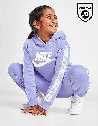 Nike Tape Overhead Tracksuit Children Purple