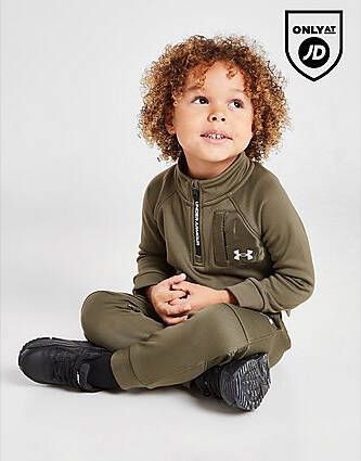 Under Armour UA Armour Fleece Woven 1/4 Zip Tracksuit Infant Brown