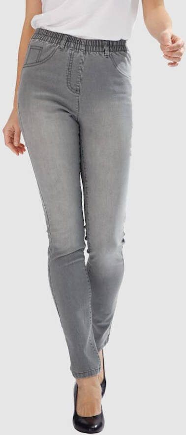 MIAMODA Jegging met ceintuurlussen Grey