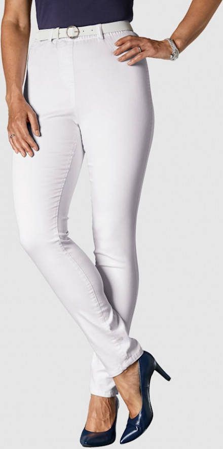 MIAMODA Jegging met ceintuurlussen Wit