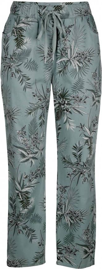 MIAMODA Jogpants met trendy print Salie