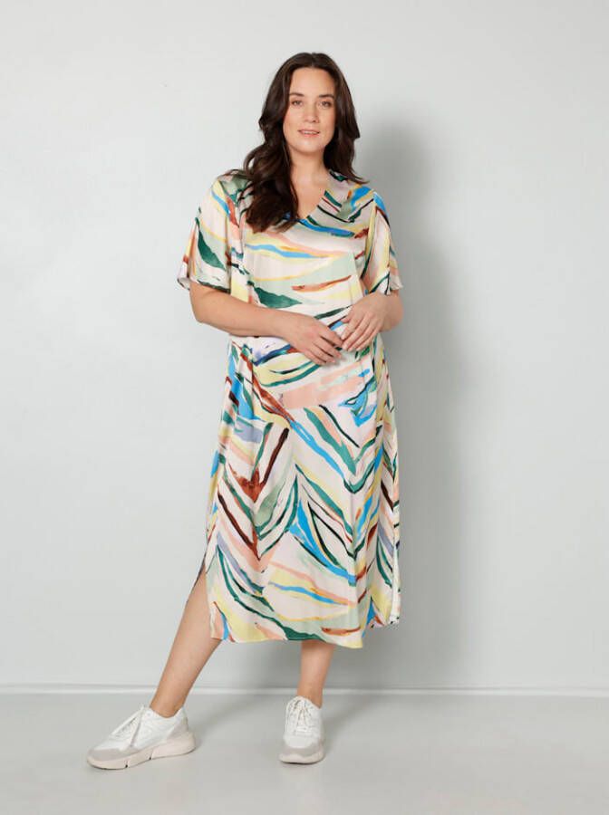 MIAMODA Jurk met grafische print Multicolor