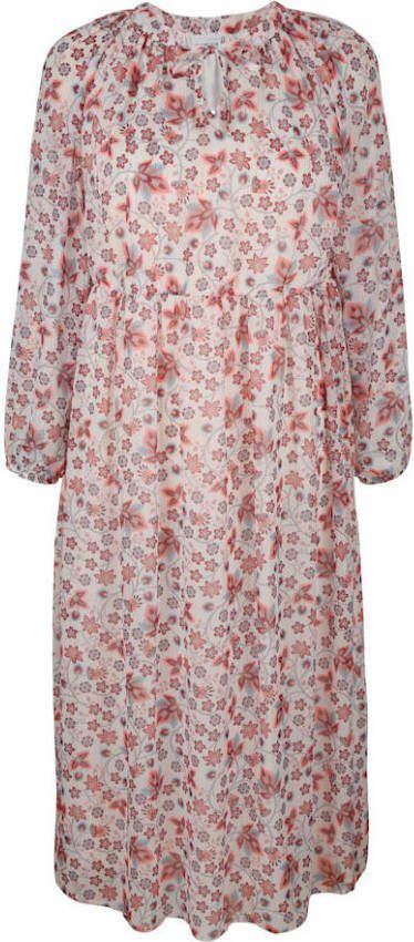 MIAMODA Jurk met mooi bloemendessin Wit