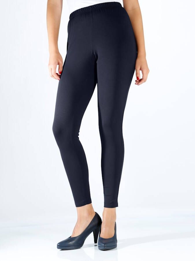 MIAMODA Legging van katoenmateriaal Marine