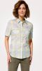 MONA Overhemdblouse met zomers ruitdessin Lila/Turquoise online kopen