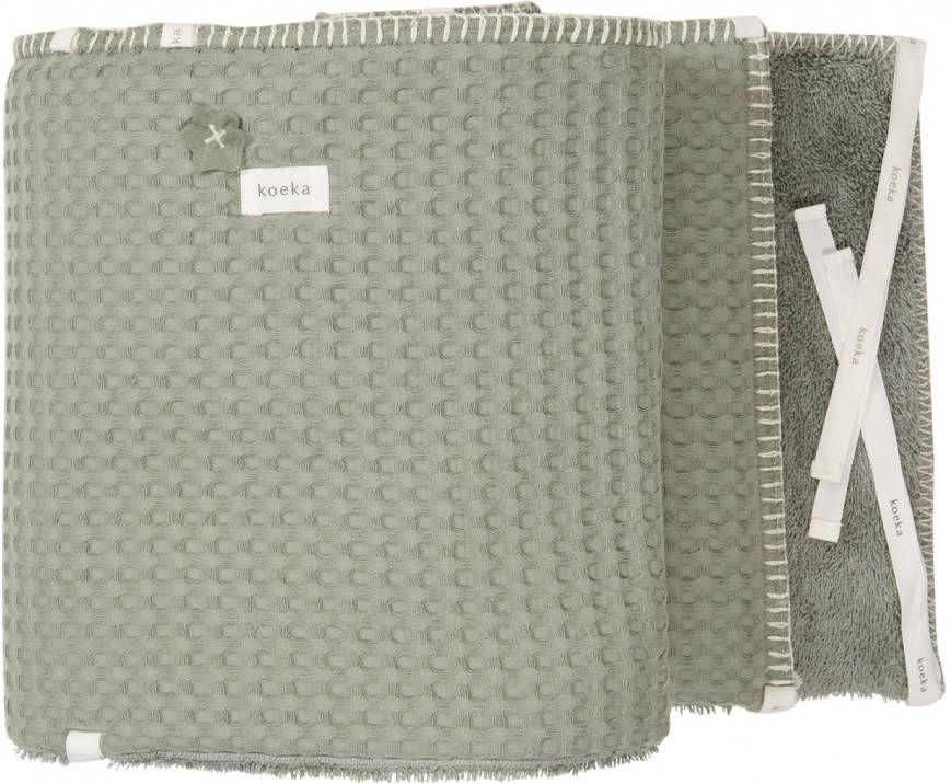 Koeka Boxbumper Wafel Amsterdam Shadow Green 30 x 180 cm