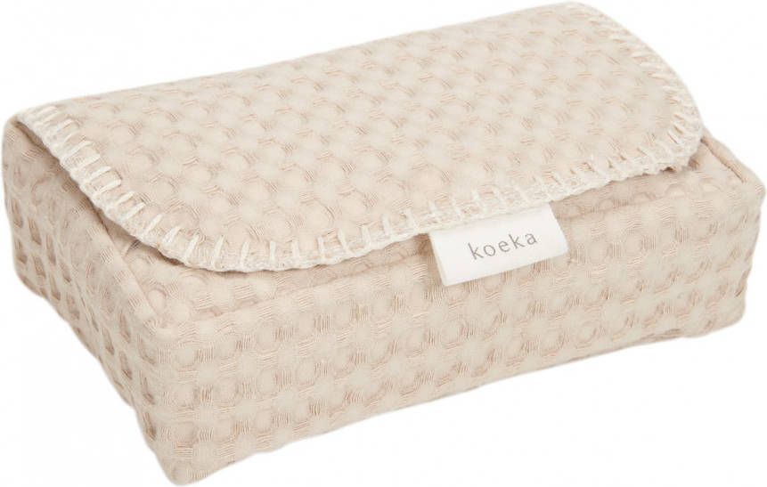 KOEKA Hoes Voor Babydoekjes Wafel Antwerp sand