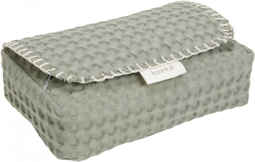 KOEKA Hoes Voor Babydoekjes Wafel Antwerp shadow green