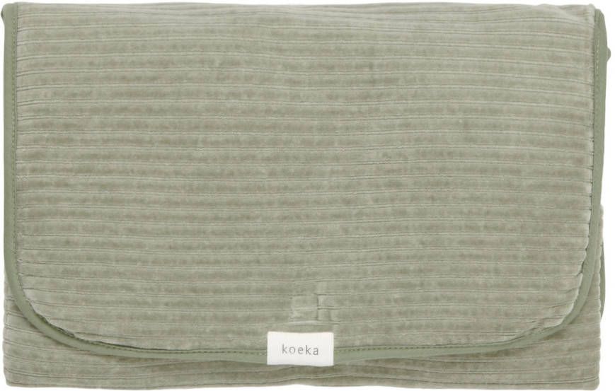 Koeka corduroy verschoningsmatje Vik shadow green