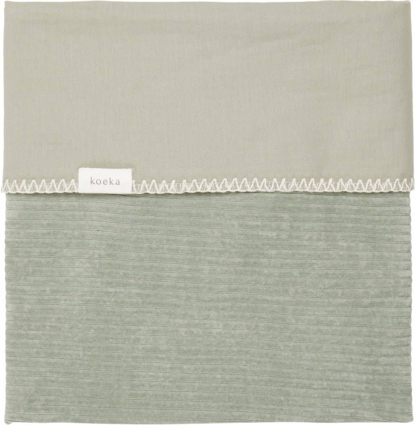 Koeka baby wiegdeken Vik corduroy/flanel 75x100 cm shadow green