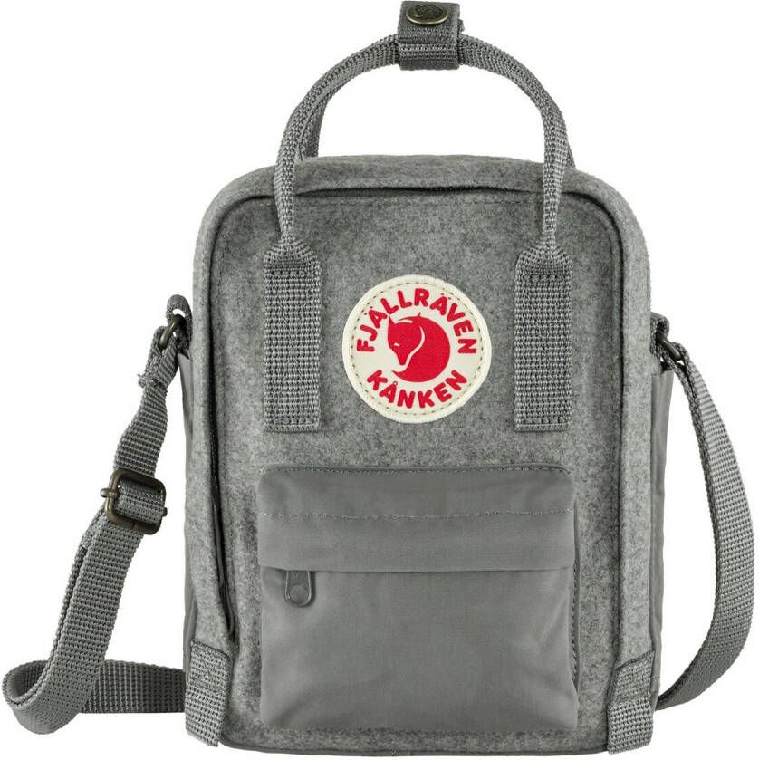 Fjällräven Kånken Re-Wool Sling Schoudertas Middengrijs