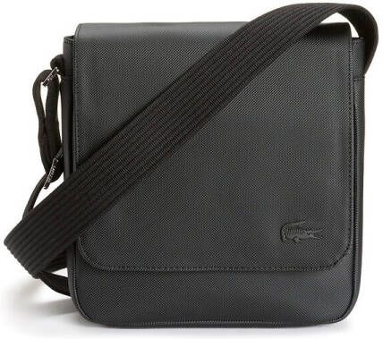 Lacoste Schoudertas met klep, in piqué, stof