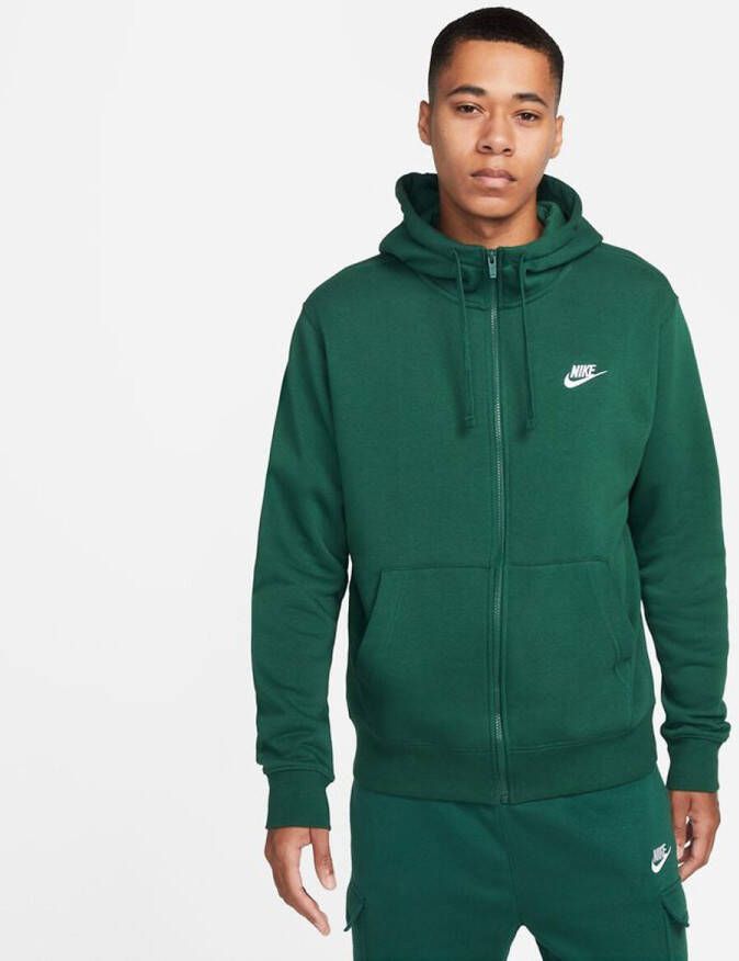 Nike Sportswear Club Fleece Hoodie met rits voor heren Rough Green/Rough Green/White Heren