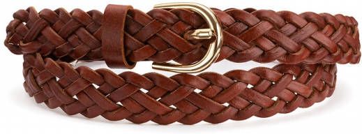 pieces Leren riem PCAVERY LEATHER BRAIDED SLIM BELT NOOS